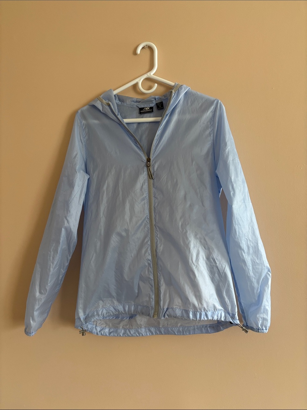 Light Blue Hooded Windbreaker Jacket